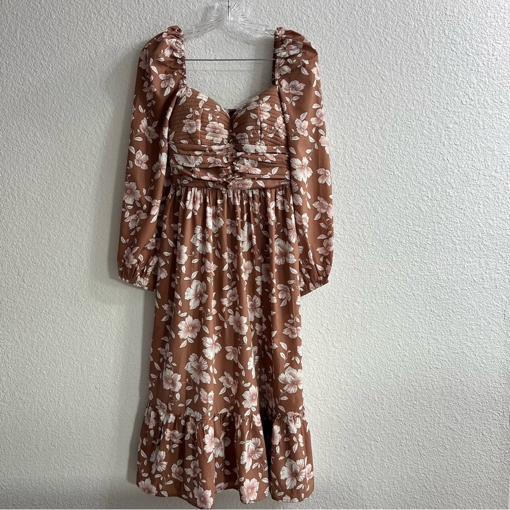 Band of the free • Jay Pee Fab Knit Floral Long Sleeve MIDI Dress Small